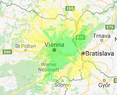 DAB+ Austria coverage map